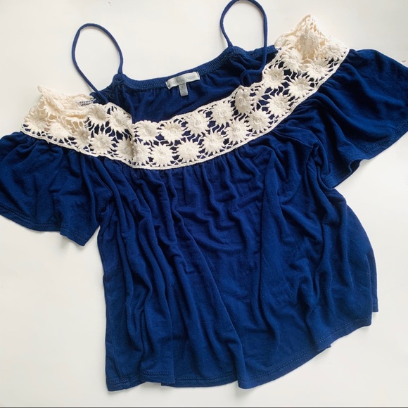 Charlotte Russe Crochet Trim Top - Picture 2 of 6